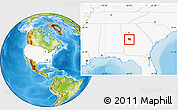 Physical Location Map of Upson County, highlighted country