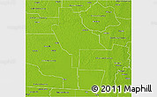Physical 3D Map of Ware County