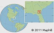 Savanna Style Location Map of Ware County