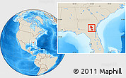 Shaded Relief Location Map of Ware County