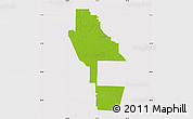 Physical Map of Ware County, cropped outside