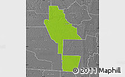 Physical Map of Ware County, desaturated