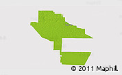 Physical Panoramic Map of Ware County, cropped outside