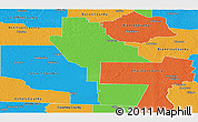 Political Panoramic Map of Ware County