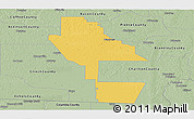 Savanna Style Panoramic Map of Ware County