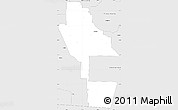 Silver Style Simple Map of Ware County