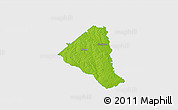 Physical 3D Map of Wheeler County, single color outside