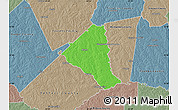 Political Map of Wheeler County, semi-desaturated