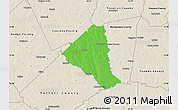 Political Map of Wheeler County, shaded relief outside