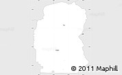 Silver Style Simple Map of White County