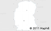 Silver Style Simple Map of White County, single color outside