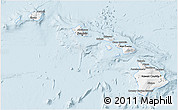 Gray 3D Map of Hawaii, single color outside