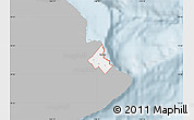 Gray Map of ZIP code 96749, single color outside