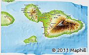 Physical 3D Map of ZIP code 96753