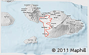 Silver Style 3D Map of ZIP code 96753