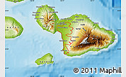 Physical Map of ZIP code 96753