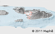 Gray Panoramic Map of ZIP code 96753
