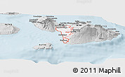 Silver Style Panoramic Map of ZIP code 96753