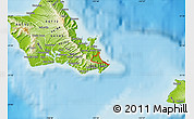 Physical Map of ZIP code 96795