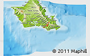 Physical 3D Map of ZIP code 96813