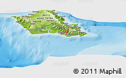 Physical Panoramic Map of ZIP code 96813