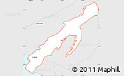 Silver Style Simple Map of ZIP code 96813