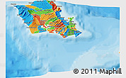 Political 3D Map of ZIP code 96815