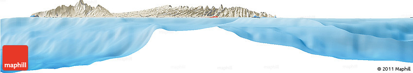 Shaded Relief Horizon Map of ZIP Code 96815