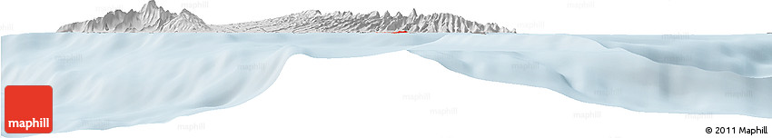 Silver Style Horizon Map of ZIP Code 96815