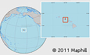 Gray Location Map of ZIP code 96815