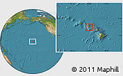 Satellite Location Map of ZIP code 96815