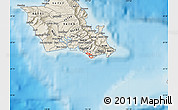 Shaded Relief Map of ZIP code 96815