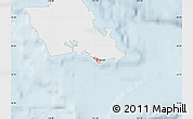 Silver Style Map of ZIP code 96815, single color outside