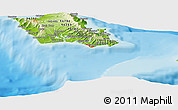 Physical Panoramic Map of ZIP code 96815