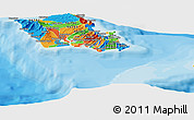 Political Panoramic Map of ZIP code 96815