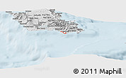 Silver Style Panoramic Map of ZIP code 96815