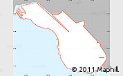 Gray Simple Map of ZIP code 96815