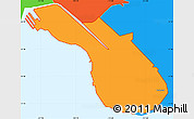 Political Simple Map of ZIP code 96815