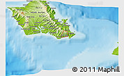 Physical 3D Map of ZIP code 96821