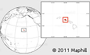 Blank Location Map of Honolulu County