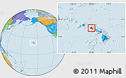 Political Location Map of Honolulu County