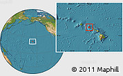 Satellite Location Map of Honolulu County