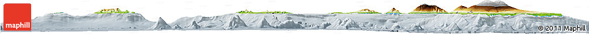 Physical Horizon Map of Hawaii, lighten, semi-desaturated