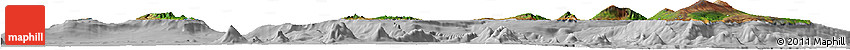 Satellite Horizon Map of Hawaii, lighten, desaturated