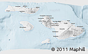 Silver Style 3D Map of Maui County