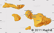 Political Map of Maui County, cropped outside