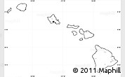 Blank Simple Map of Hawaii, cropped outside, no labels