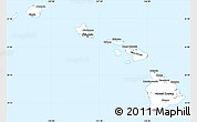 Classic Style Simple Map of Hawaii, single color outside