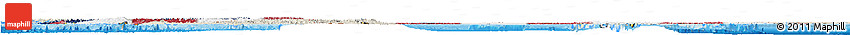 Flag Horizon Map of United States, shaded relief outside, bathymetry sea, flag rotated