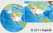 Physical Location Map of ZIP codes starting with 833, highlighted country, within the entire country